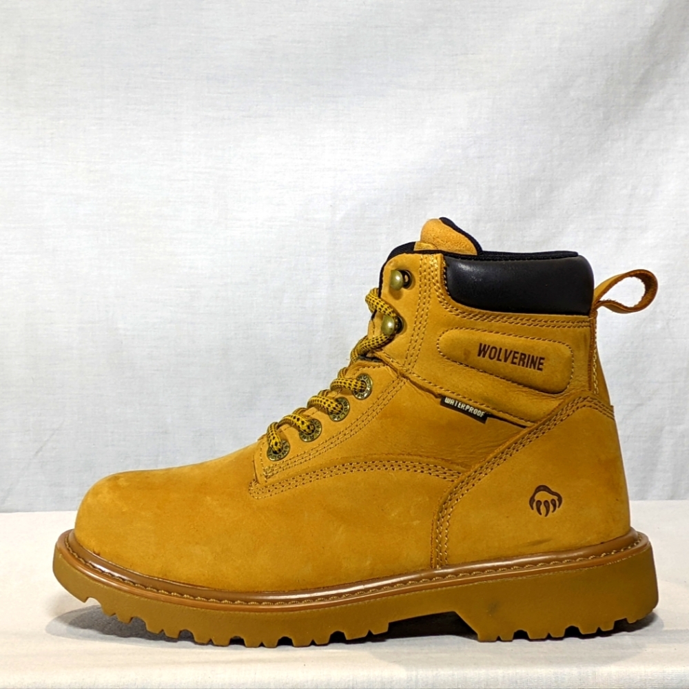 NEW Wolverine Mens Leather Floorhand 6 Inch Waterproof Steel Toe Work Boot Sz 7